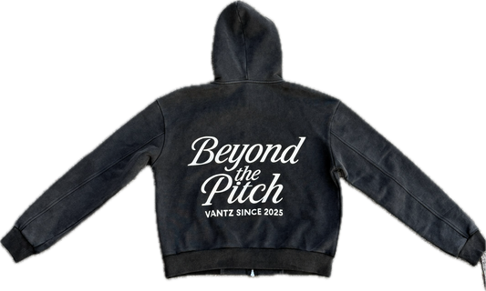 Washed Black ZIP Hoodie 500gsm