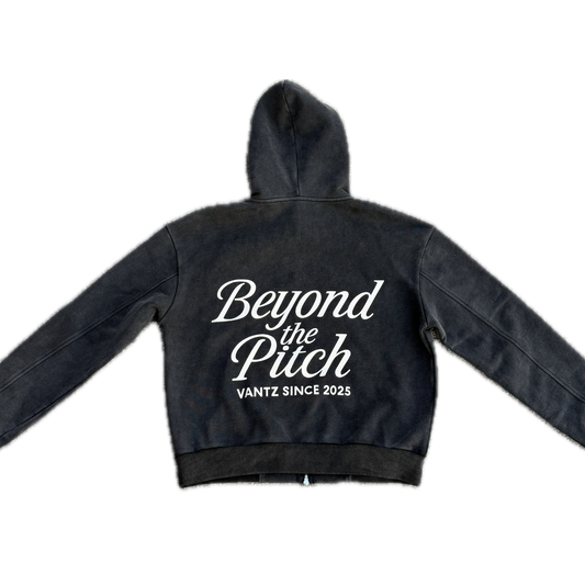 Washed Black ZIP Hoodie 500gsm